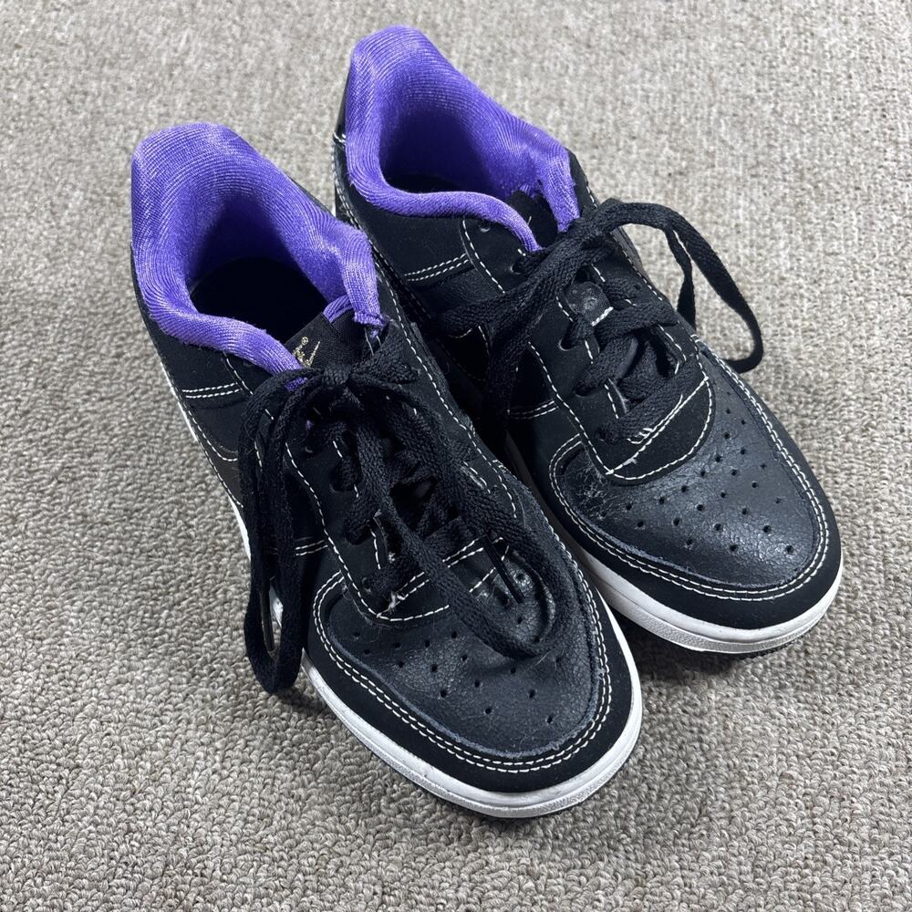 Nike Air Force Kids Shoes 1 LV8 PS Size 13c Black Purple DQ0300 -001 Sneakers